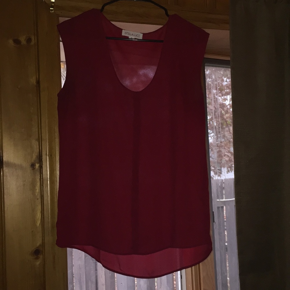Bundle of Sheer sleeve less tops Sz L Stella Luce